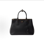 PRADA Galleria single-shoulder crossbody handbag, large size for women, black